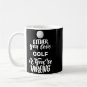 Lustiger Golf Liebt Golfen Golfer Kaffeetasse (Links)