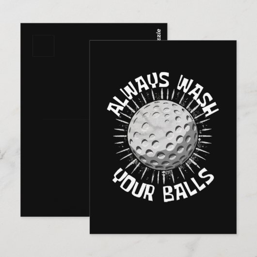 Lustiger Golf Postkarte (Vorne/Hinten)