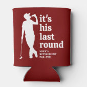 Lustiger Golf-Ruhestand Rot Dosenkühler (Rückseite)