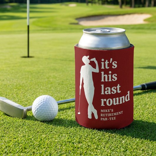 Lustiger Golf-Ruhestand Rot Dosenkühler