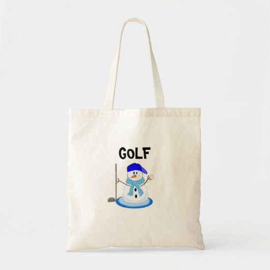 Lustiger Golf schneemann Tragetasche (Vorne)