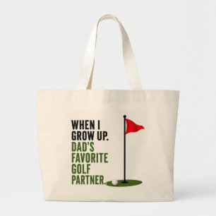 Lustiger Golf-Spruch Baby-Golfer Jumbo Stoffbeutel