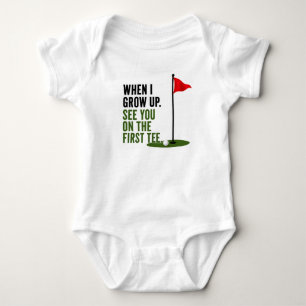 Lustiger Golf-Spruch für Golf-Baby Baby Strampler