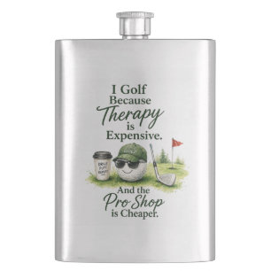 Lustiger Golf-Spruch für Golfer-Heimdekoration Flachmann