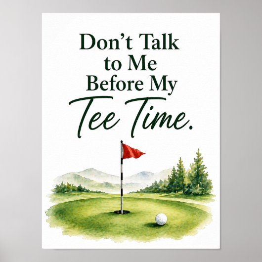 Lustiger Golf-Spruch für Golfer Poster (Vorne)