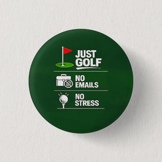 Lustiger Golf-Spruch Golf-Renteneintritt Button (Vorderseite)