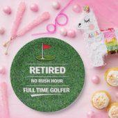 Lustiger Golf-Spruch Golf-Renteneintritt Pappteller (Party)