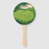 Lustiger Golf-Spruch Golf-Rentner Fächer (Rückseite)