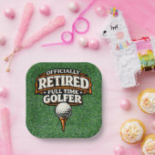 Lustiger Golf-Spruch Golf-Rentner Pappteller (Party)