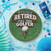Lustiger Golf-Spruch Golf-Rentner Pappteller (Party)