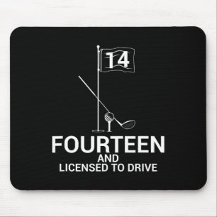 Lustiger Golf-Spruch Teen-Golfer 14. Geburtstag Mousepad