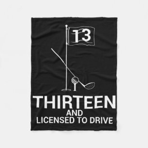 Lustiger Golf Spruch Teenie Golfer 13. Geburtstag Fleecedecke