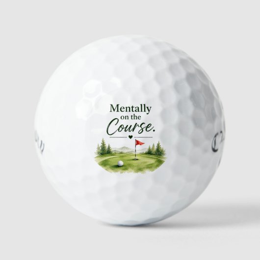 Lustiger Golf-Spruch über einen Golfer Golfball (Vorderseite)
