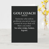 Lustiger Golf-Trainer Karte (Gelbe Blume)