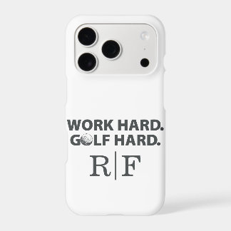 Lustiger Golf-Vater Monogramm Hart arbeiten Golf h