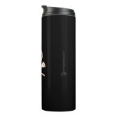 Lustiger Golf-Vater-Monogramm schwarzer Totenkopf Thermosbecher (Nach rechts gedreht)