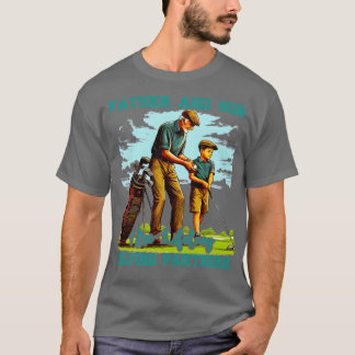 Lustiger Golf Vater Sohn passendes Bass Dady Papa T-Shirt