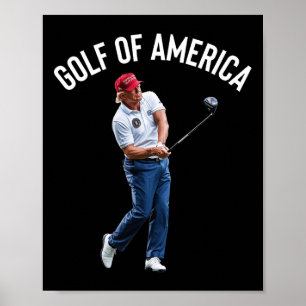 Lustiger Golf Von Amerika Donald Trump 1  Poster