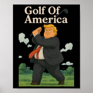Lustiger Golf Von Amerika Donald Trump Wortspiel Poster