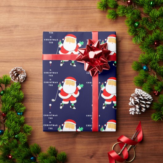 Lustiger Golf-Weihnachten Geschenkpapier (Feiertagsgeschenk)