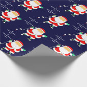 Lustiger Golf-Weihnachten Geschenkpapier (Ecke)