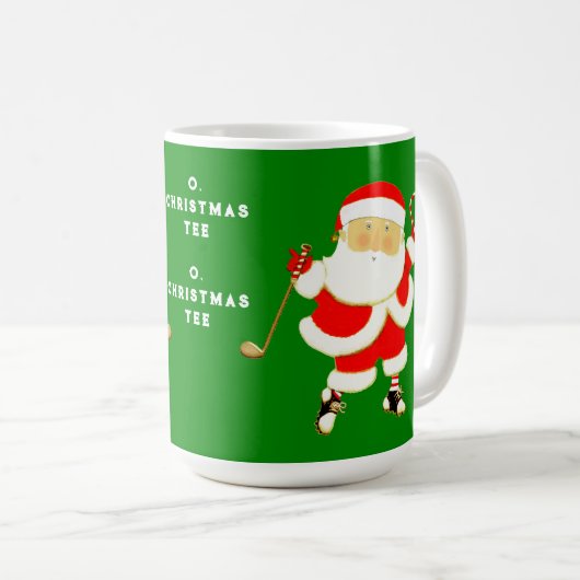Lustiger Golf-Weihnachten Kaffeetasse (VorderseiteRechts)