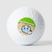 Lustiger Golfball im Bunker: Meide den Strand (Vorderseite)