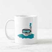 lustiger Golfball mit Schnorchel Kaffeetasse (Links)