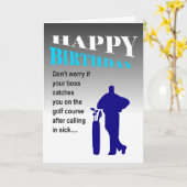 lustiger Golfbruder zum Geburtstag wünscht Karte (Gelbe Blume)