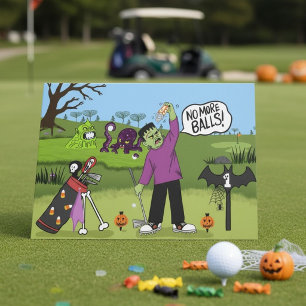 Lustiger Golfer Halloween Gruseliger Golfplatz Sha Karte