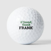 Lustiger Golfer verlor Ball Golfbälle (Vorderseite)