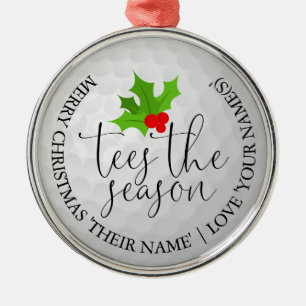 Lustiger Golfer Weihnachts-Golf-Geschenk Tees Die  Ornament Aus Metall