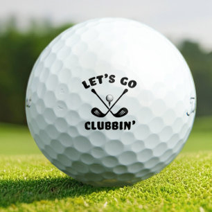 Lustiger Golfschläger Golfer Humor Schwarz-Weiß Golfball