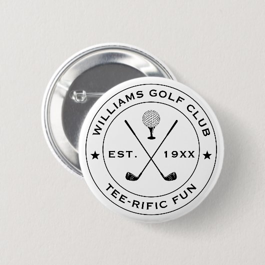 Lustiger Golfschläger-Golfer Wortwitz Individuelle Button (Vorne & Hinten)