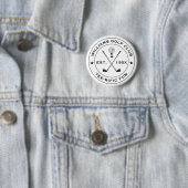 Lustiger Golfschläger-Golfer Wortwitz Individuelle Button (Beispiel)