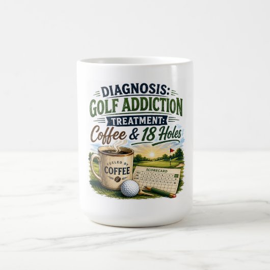 Lustiger Golfspruch für Golfer Kaffeetasse (Mittel)