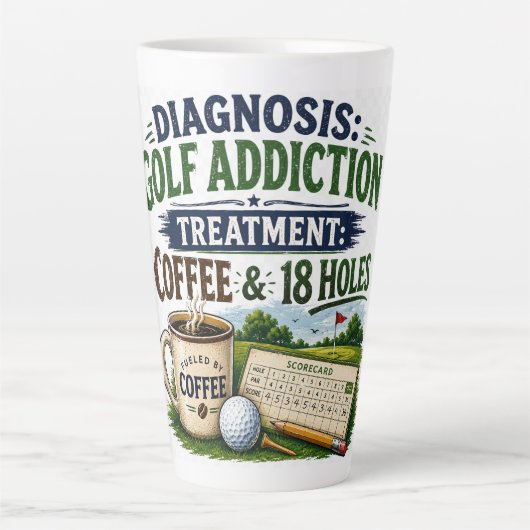 Lustiger Golfspruch für Golfer Milchtasse (Vorderseite)