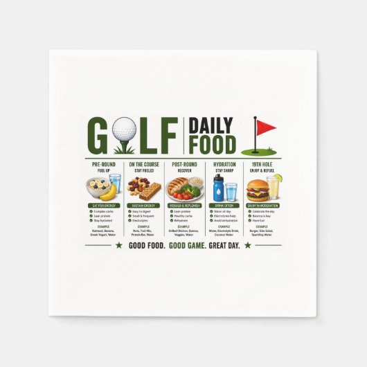 Lustiger Golfspruch für Golfer Serviette (Vorderseite)