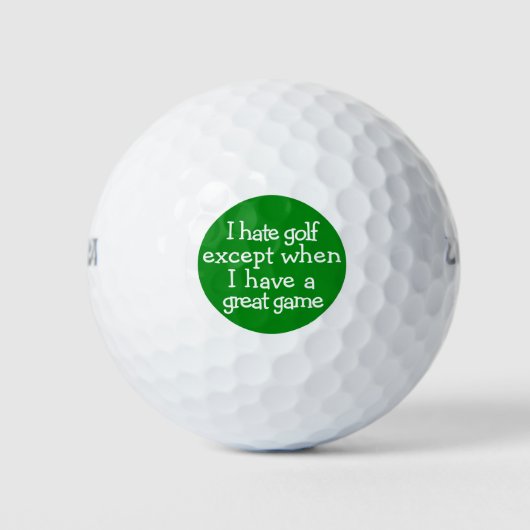 Lustiger Golfspruch Golfball (Vorderseite)