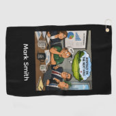 Lustiger Golfspruch mit Golfer Golfhandtuch (Horizontal)