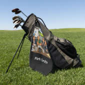 Lustiger Golfspruch mit Golfer Golfhandtuch (Gras)
