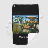 Lustiger Golfspruch mit Golfer Golfhandtuch (Insitu)