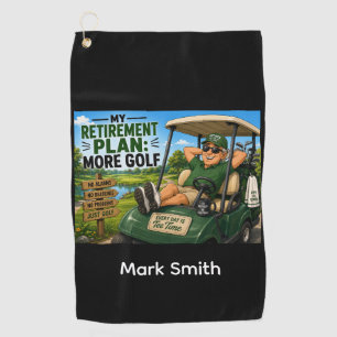 Lustiger Golfspruch mit Golfer Golfhandtuch