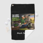 Lustiger Golfspruch mit Golfer Golfhandtuch (Insitu)
