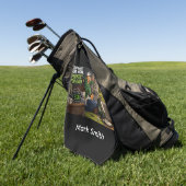 Lustiger Golfspruch mit Golfer Golfhandtuch (Gras)