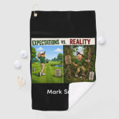 Lustiger Golfspruch mit Golfer Golfhandtuch (Insitu)