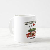 Lustiger Golfspruch über Golfer Kaffeetasse (Vorderseite Links)