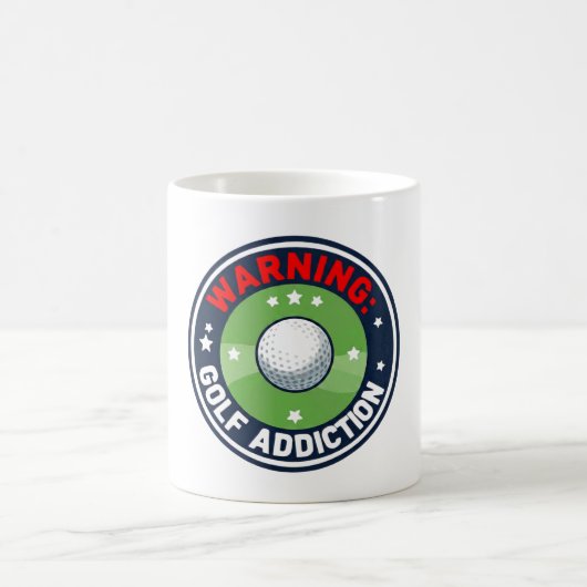 Lustiger Golfspruch über Golfer Kaffeetasse (Mittel)