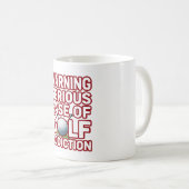 Lustiger Golfspruch über Golfer Kaffeetasse (VorderseiteRechts)
