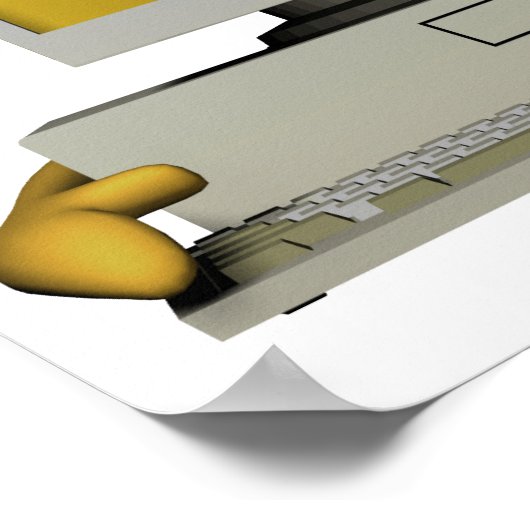 lustiger goofy winde computer poster (Ecke)